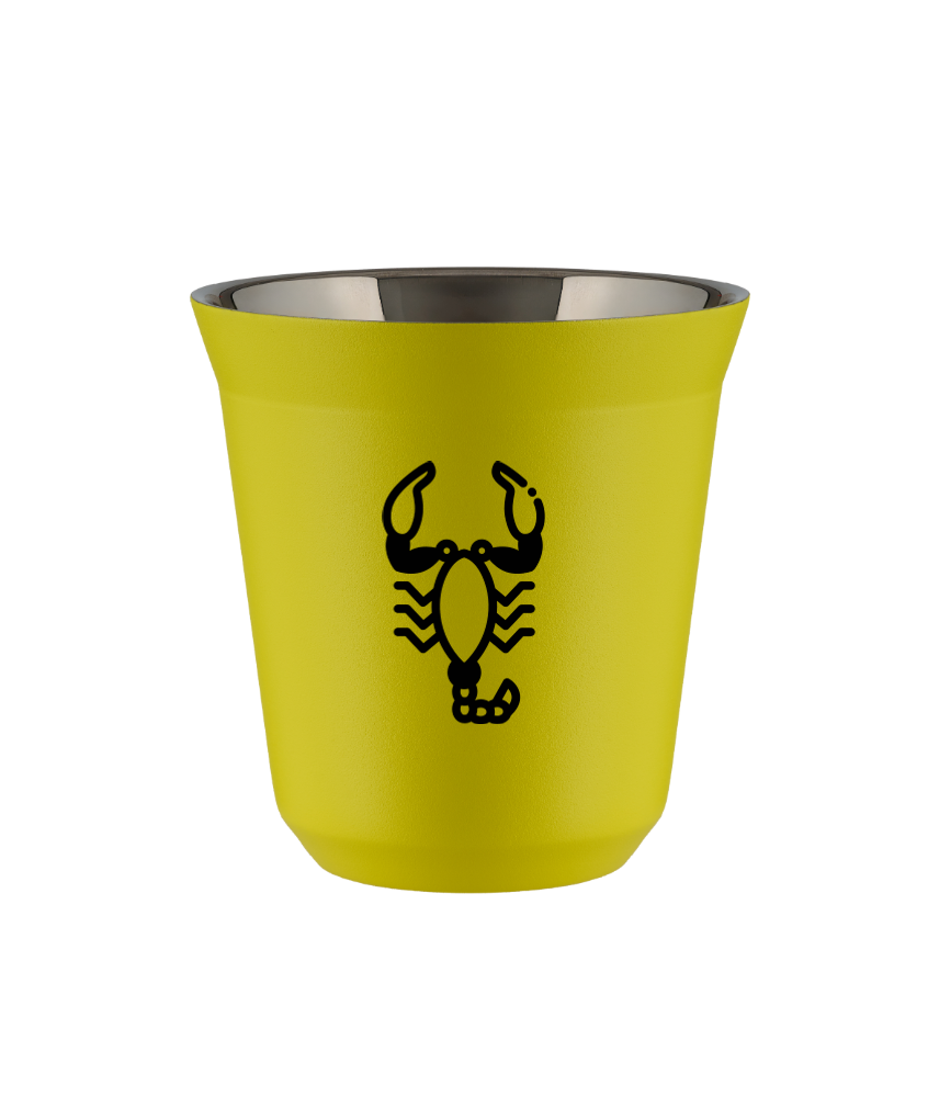 Tasse 240 ml JAUNE "Scorpion (noir)" Tasse 240 ml JAUNE "Scorpion (noir)"