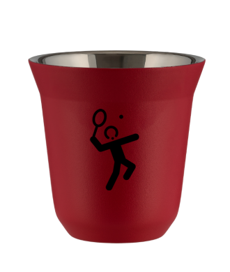 Tasse 80 ml ROUGE "Tennis 2 (noir)" Tasse 80 ml ROUGE "Tennis 2 (noir)"