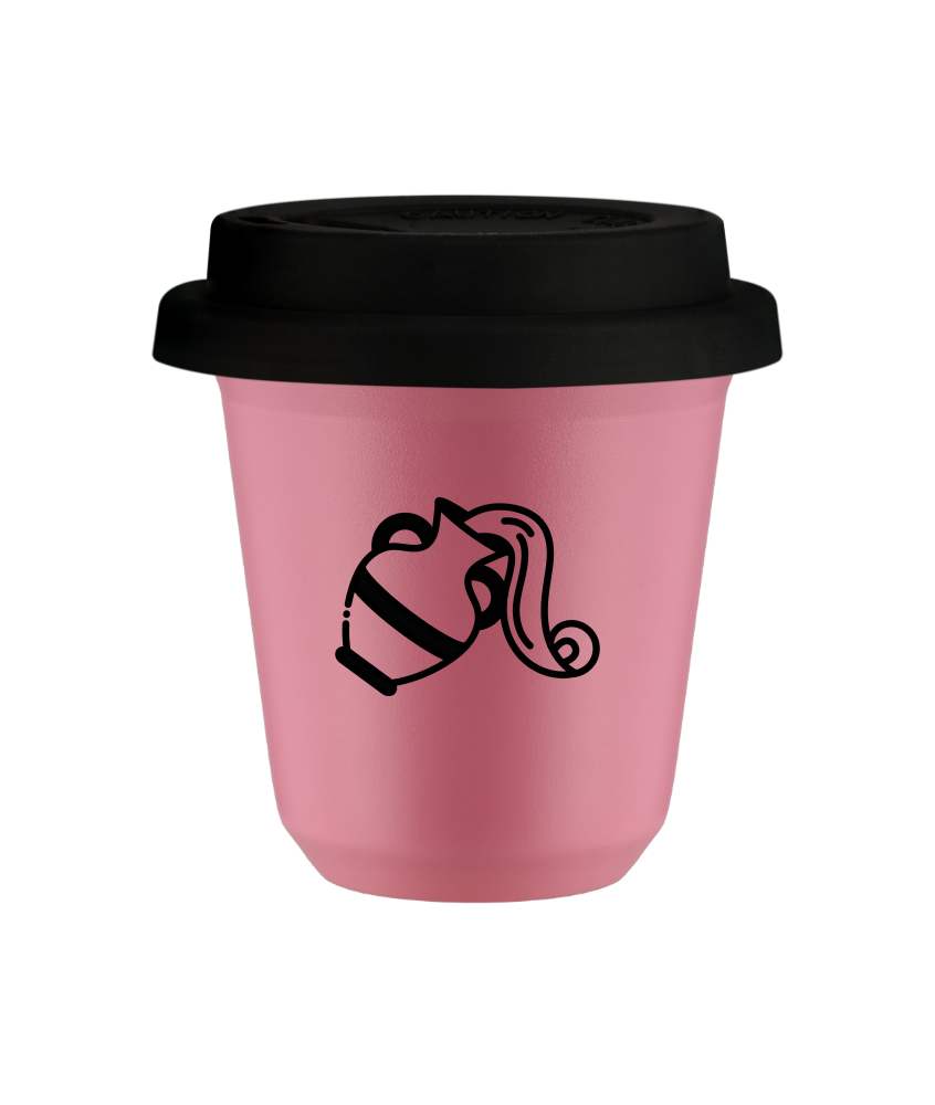 Tasse 240 ml ROSE "Verseau", avec couvercle noir Tasse 240 ml ROSE "Verseau", avec couvercle noir