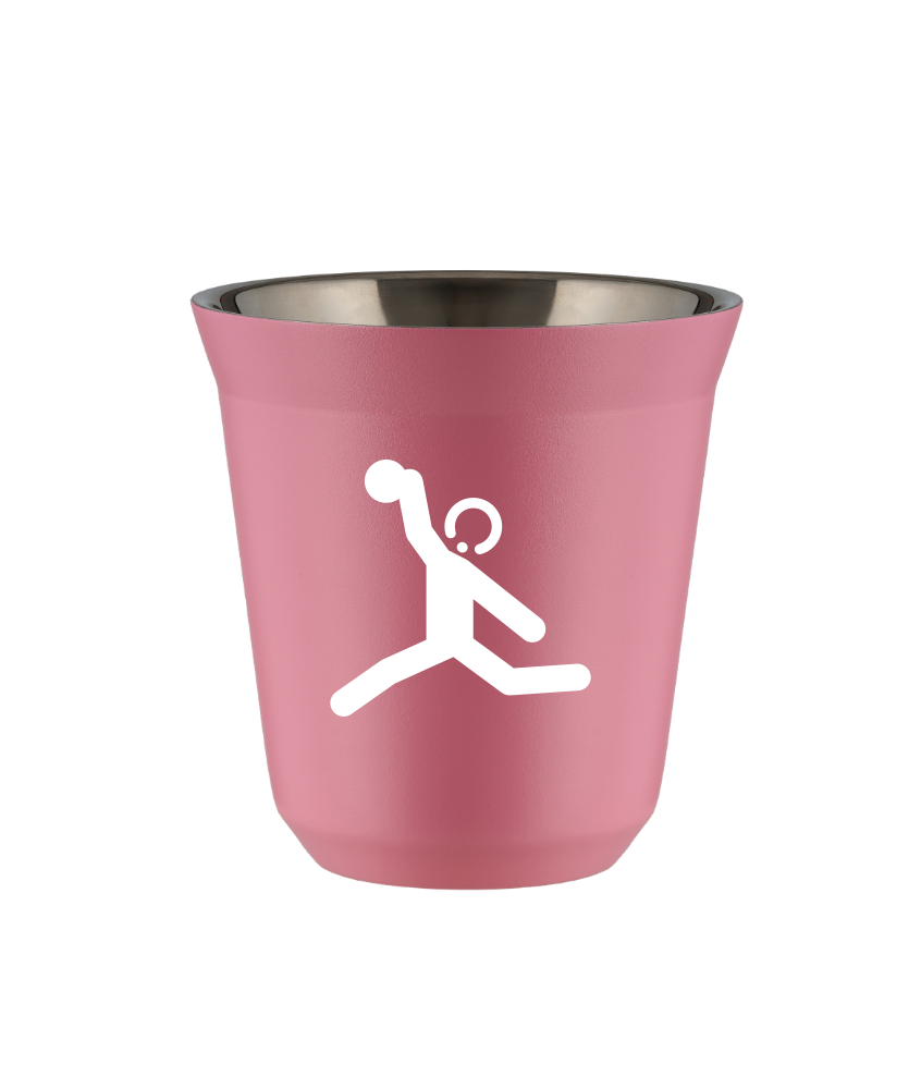 Tasse 240 ml ROSE "Lancer du disque (blanc)"