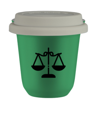 Tasse 80 ml VERT "Vélo 2 (noir)", avec couvercle blanc Tasse 80 ml VERT "Vélo 2 (noir)", avec couvercle blanc