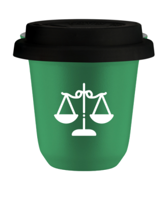 Tasse 80 ml VERT "Vélo 2 (blanc)", avec couvercle noir Tasse 80 ml VERT "Vélo 2 (blanc)", avec couvercle noir