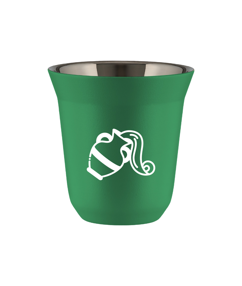 Tasse 80 ml VERT "Verseau (blanc)"