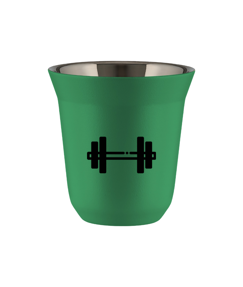 Tasse 80 ml VERT "Haltère" Tasse 80 ml VERT "Haltère"