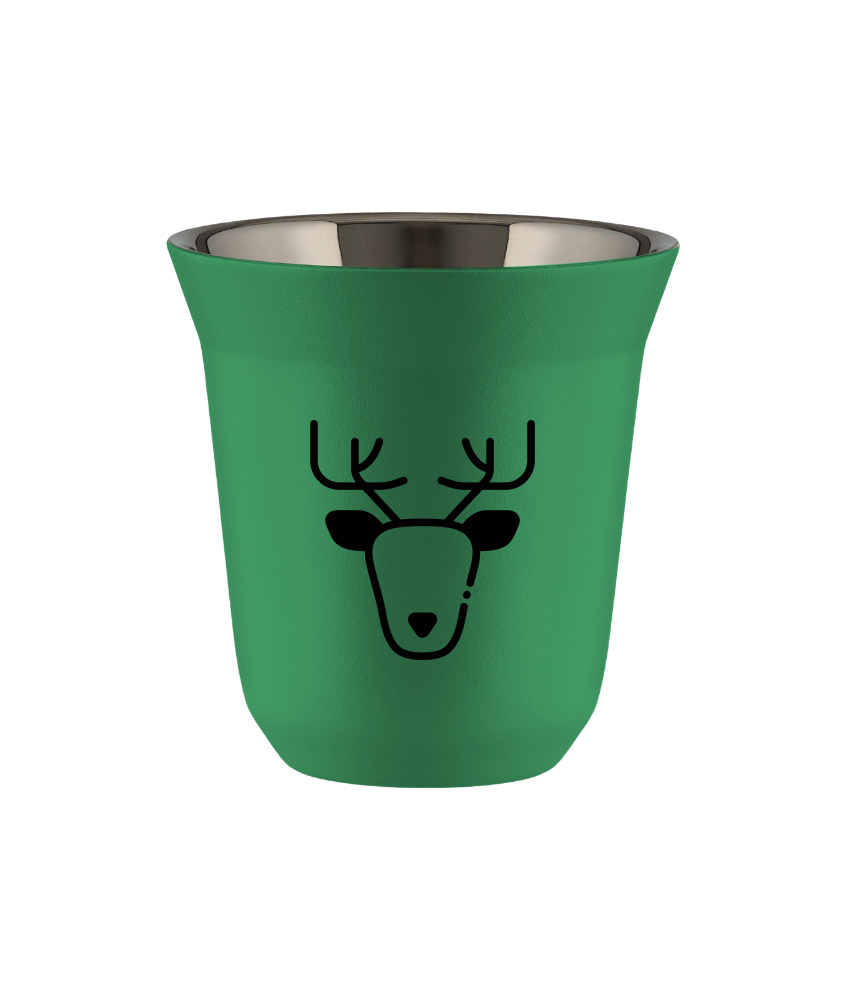 Tasse 80 ml VERT "Renne (noir)" Tasse 80 ml VERT "Renne (noir)"