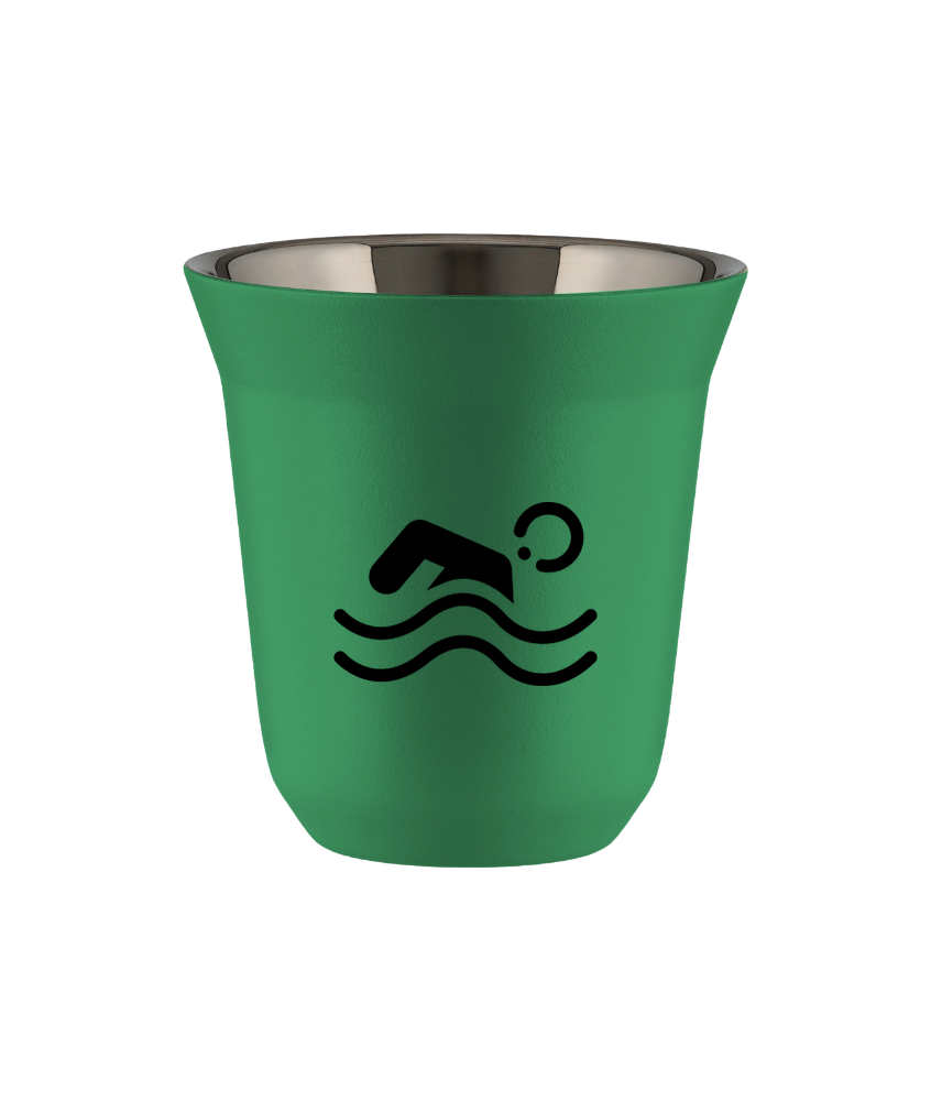 Tasse 80 ml VERT "Natation"