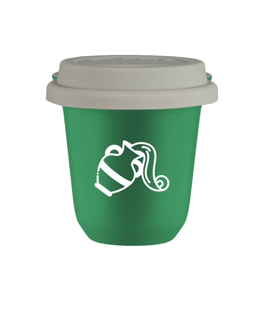 Tasse 150 ml VERT "Verseau (blanc)", avec couvercle blanc Tasse 150 ml VERT "Verseau (blanc)", avec couvercle blanc