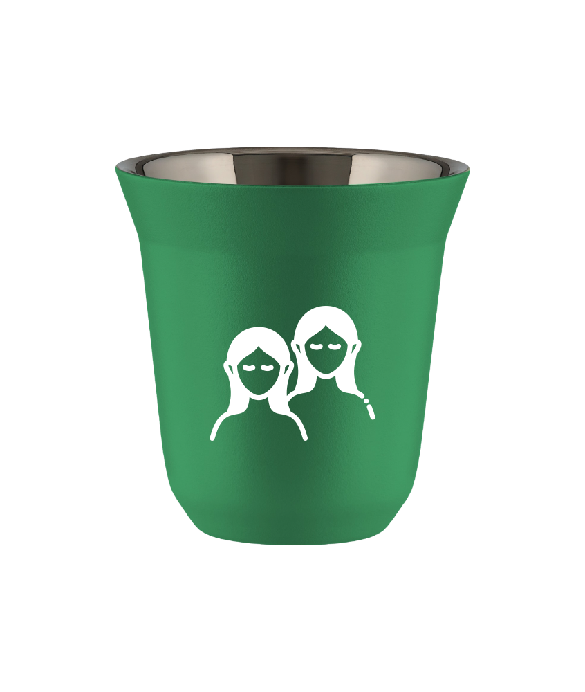 Tasse 150 ml VERT "Gémeaux (blanc)" Tasse 150 ml VERT "Gémeaux (blanc)"