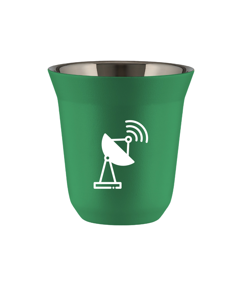 Tasse 150 ml VERT "Antenne (blanc)" Tasse 150 ml VERT "Antenne (blanc)"