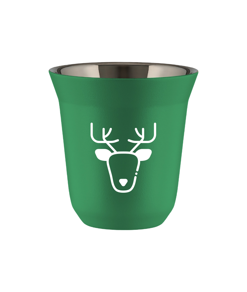 Tasse 150 ml VERT "Renne (blanc)" Tasse 150 ml VERT "Renne (blanc)"