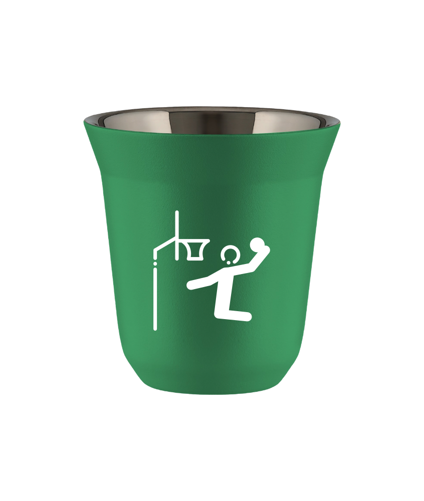 Tasse 150 ml VERT "Basket-ball (blanc)" Tasse 150 ml VERT "Basket-ball (blanc)"