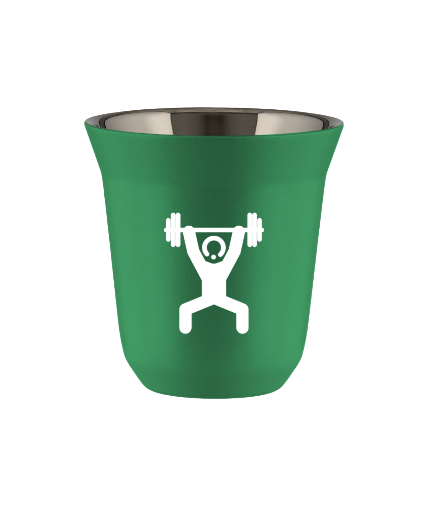 Tasse 150 ml VERT "Homme fort 1 (blanc)" Tasse 150 ml VERT "Homme fort 1 (blanc)"