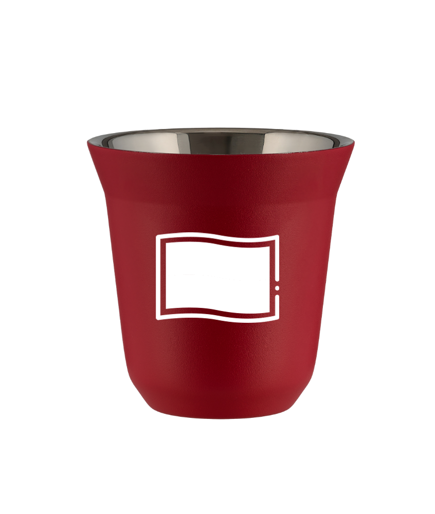 Tasse 80 ml ROUGE "Drapeau polonais (blanc)"
