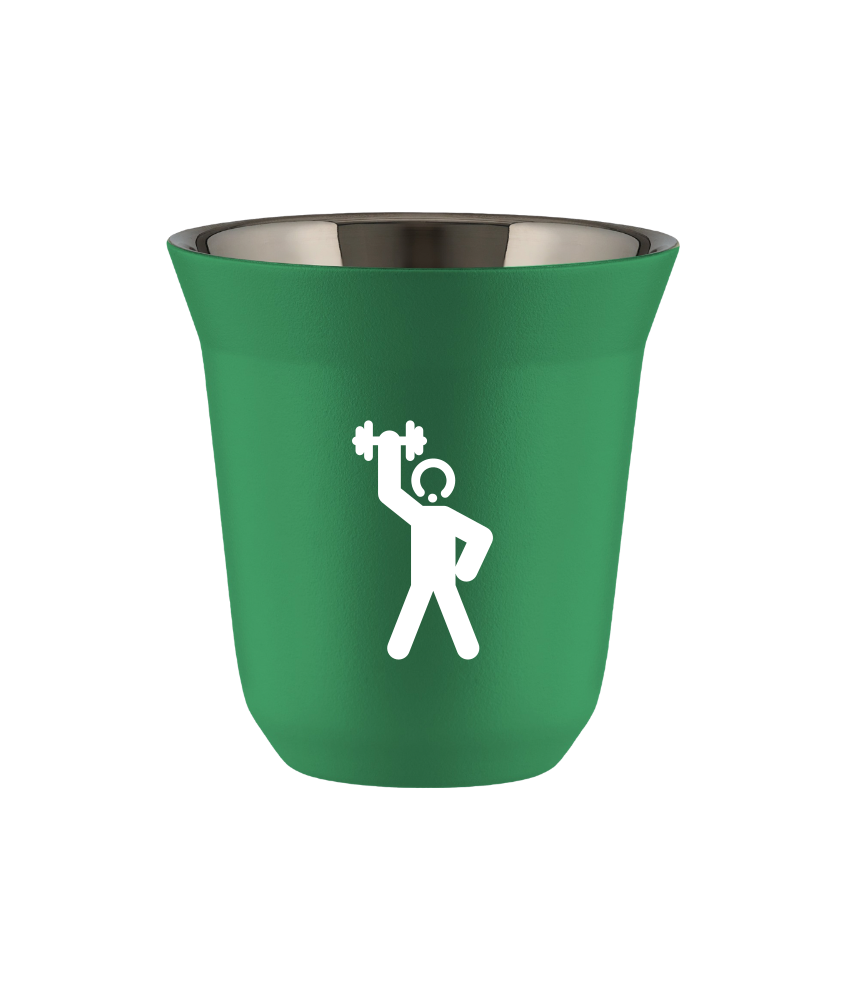 Tasse 150 ml VERT "Homme fort 2 (blanc)" Tasse 150 ml VERT "Homme fort 2 (blanc)"