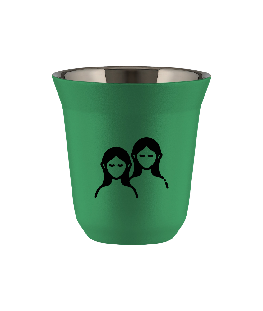 Tasse 240 ml VERT "Gémeaux (noir)"