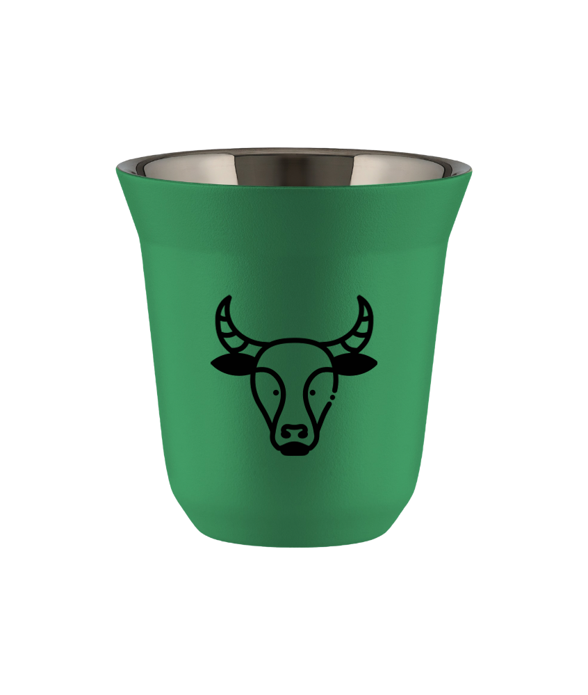 Tasse 240 ml VERT "Taureau (noir)"