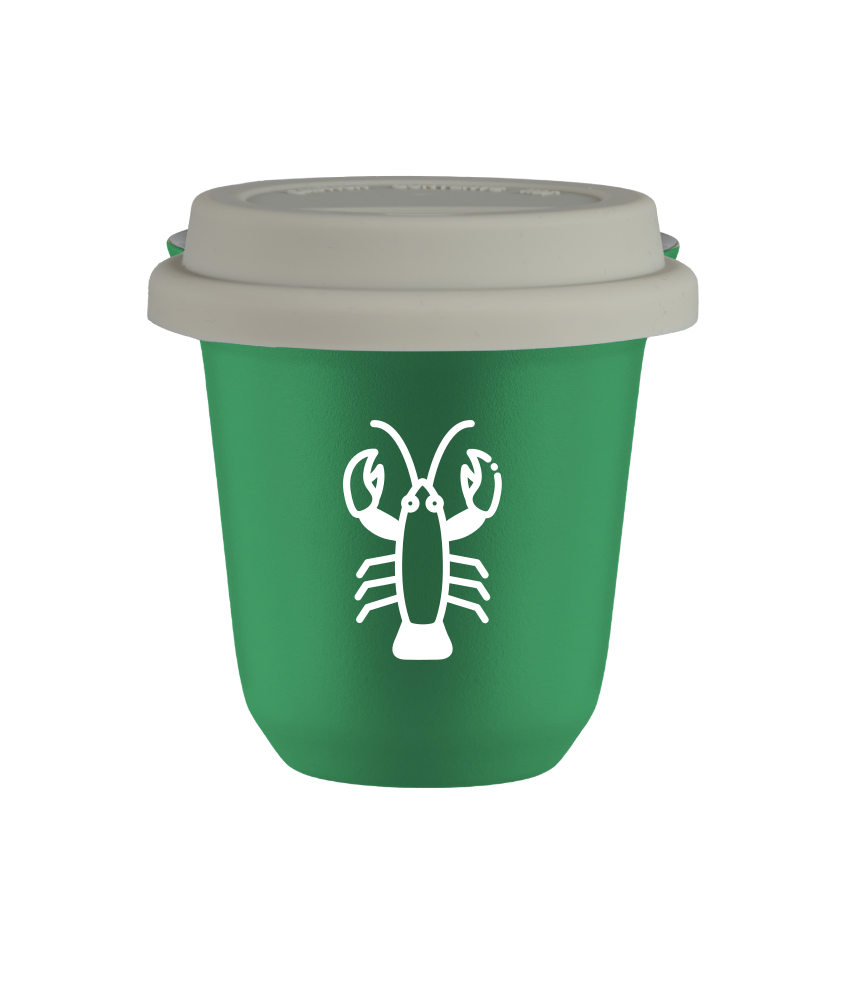 Tasse 240 ml VERT "Cancer (blanc)", avec couvercle blanc Tasse 240 ml VERT "Cancer (blanc)", avec couvercle blanc