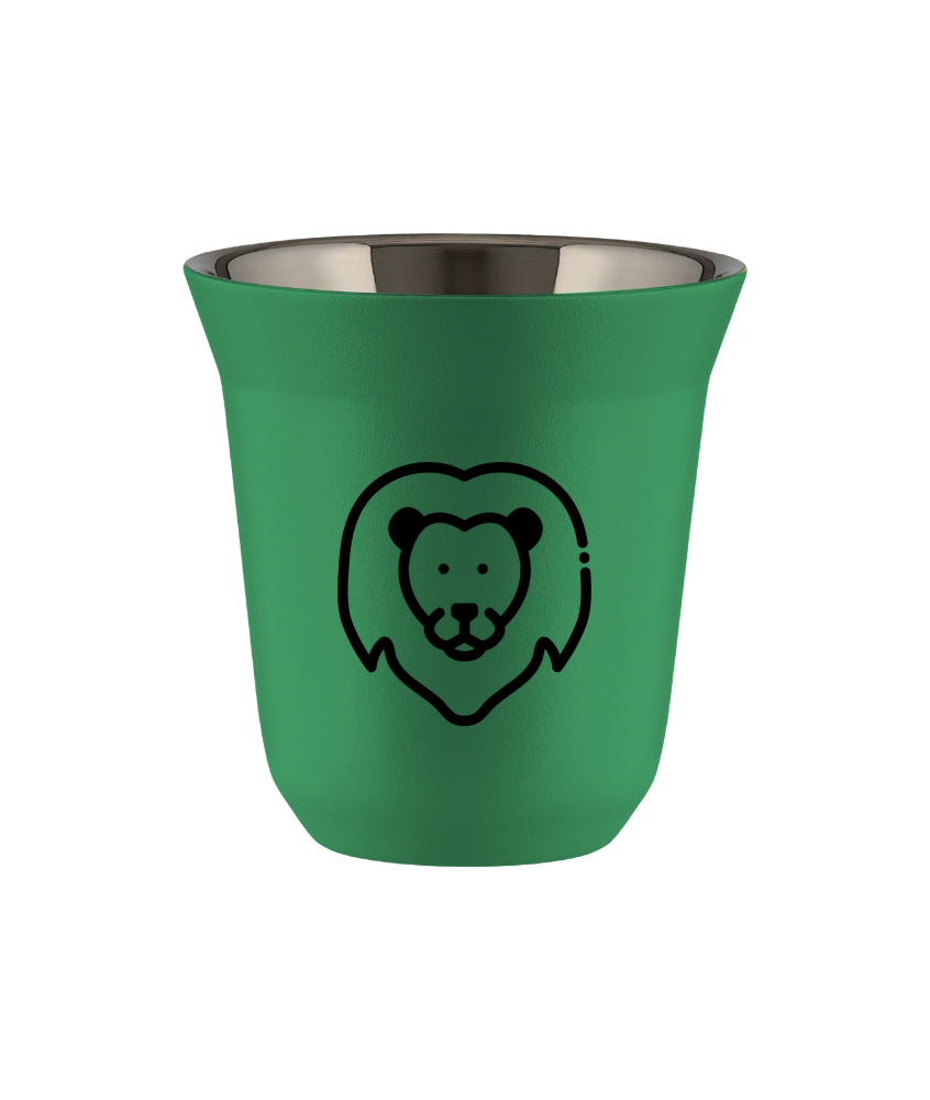 Tasse 240 ml VERT "Lion (noir)"