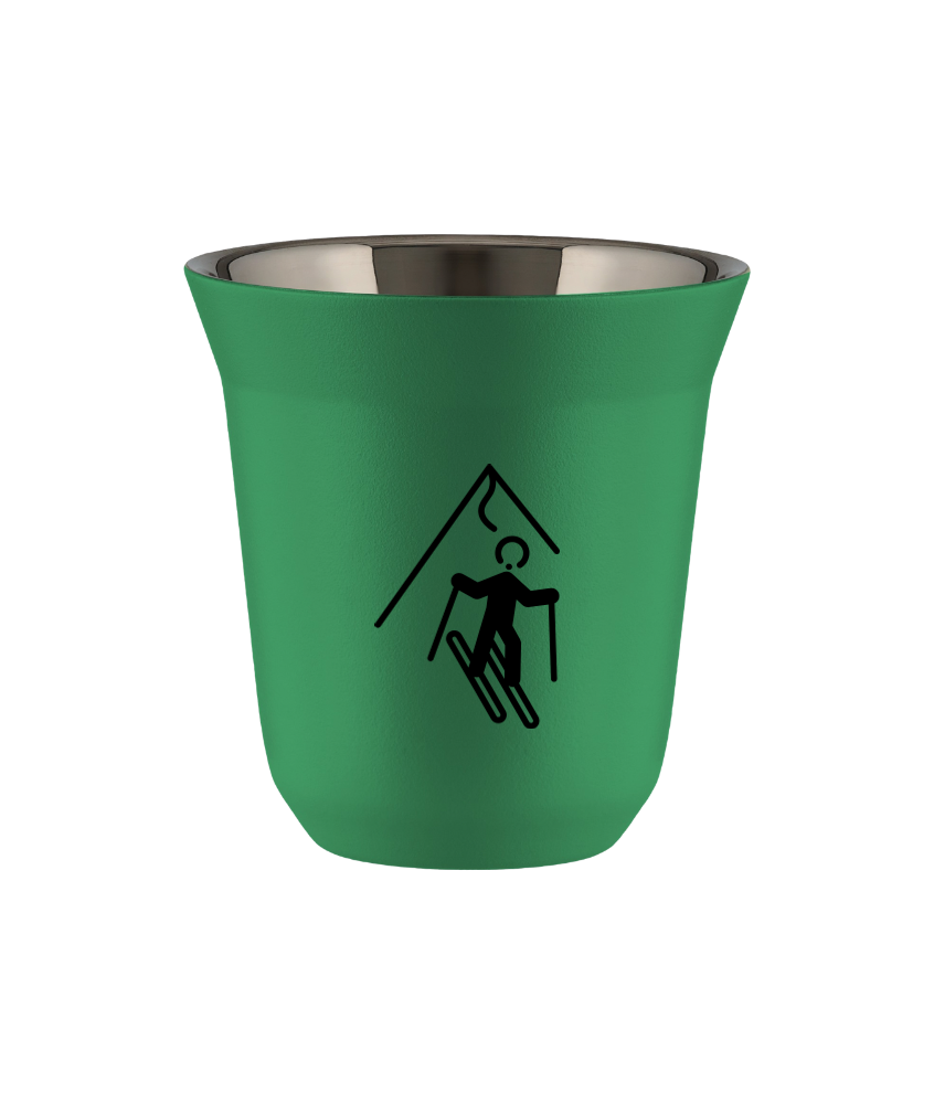 Tasse 80 ml VERT "Ski" Tasse 80 ml VERT "Ski"