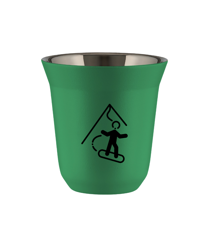 Tasse 80 ml VERT "Snowboard" Tasse 80 ml VERT "Snowboard"