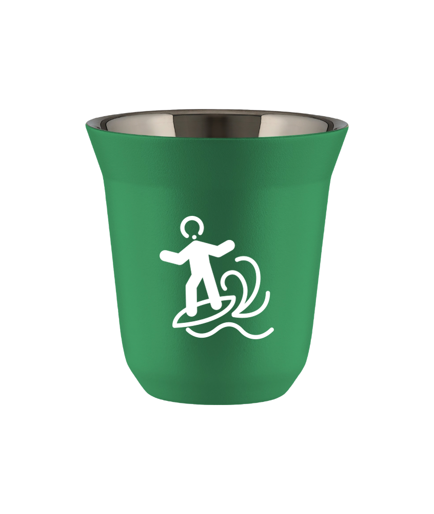 Tasse 80 ml VERT "Planche à voile (blanc)" Tasse 80 ml VERT "Planche à voile (blanc)"