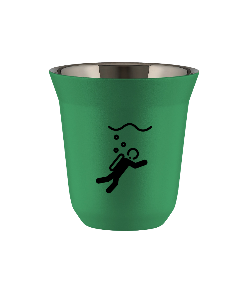 Tasse 80 ml VERT "Plongée" Tasse 80 ml VERT "Plongée"