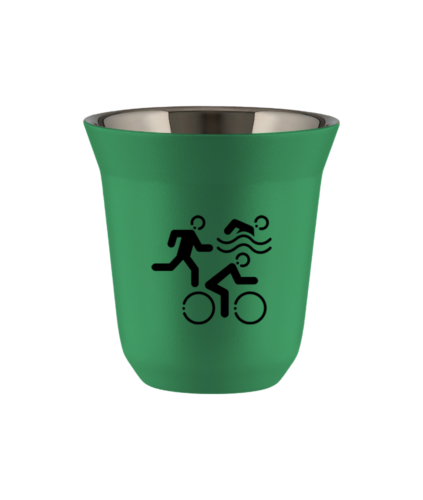 Tasse 80 ml VERT "Sports (noir)" Tasse 80 ml VERT "Sports (noir)"