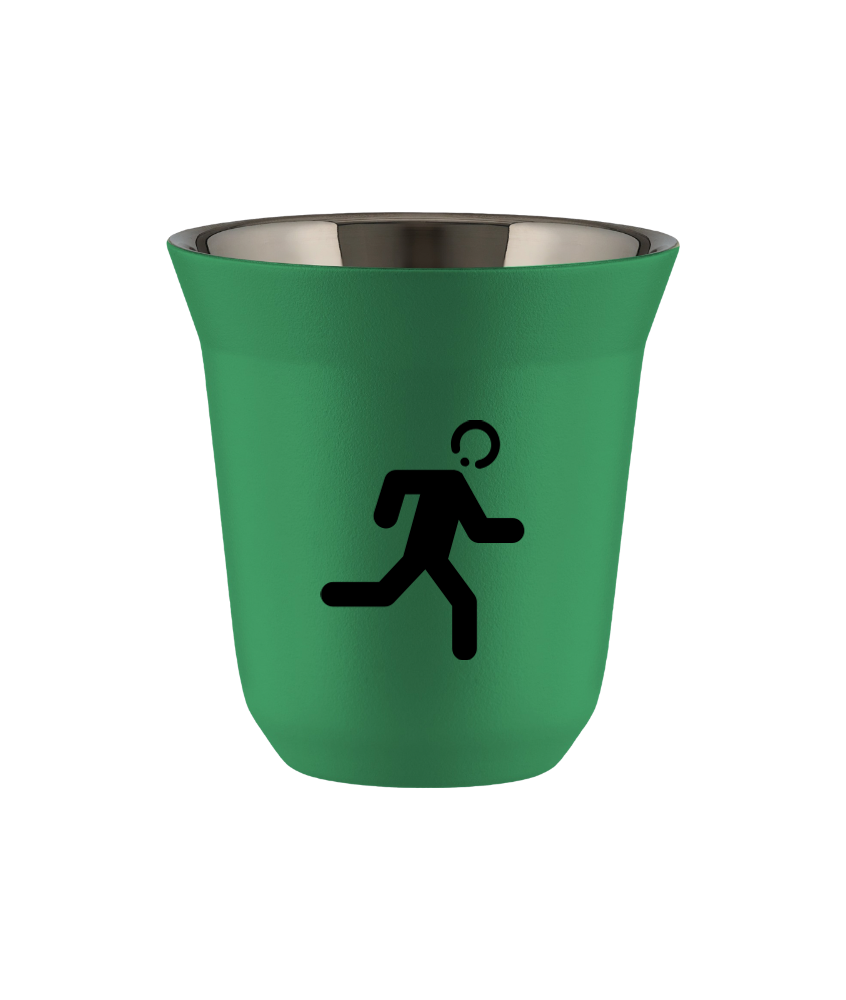 Tasse 80 ml VERT "Coureur" Tasse 80 ml VERT "Coureur"