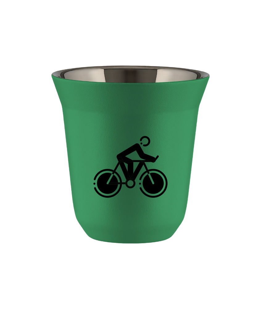 Tasse 80 ml VERT "Cyclisme 2 (noir)" Tasse 80 ml VERT "Cyclisme 2 (noir)"