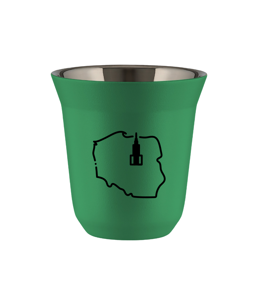 Tasse 80 ml VERT "Pologne (noir)"