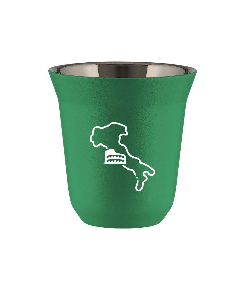 Tasse 80 ml VERT "Italie (blanc)"