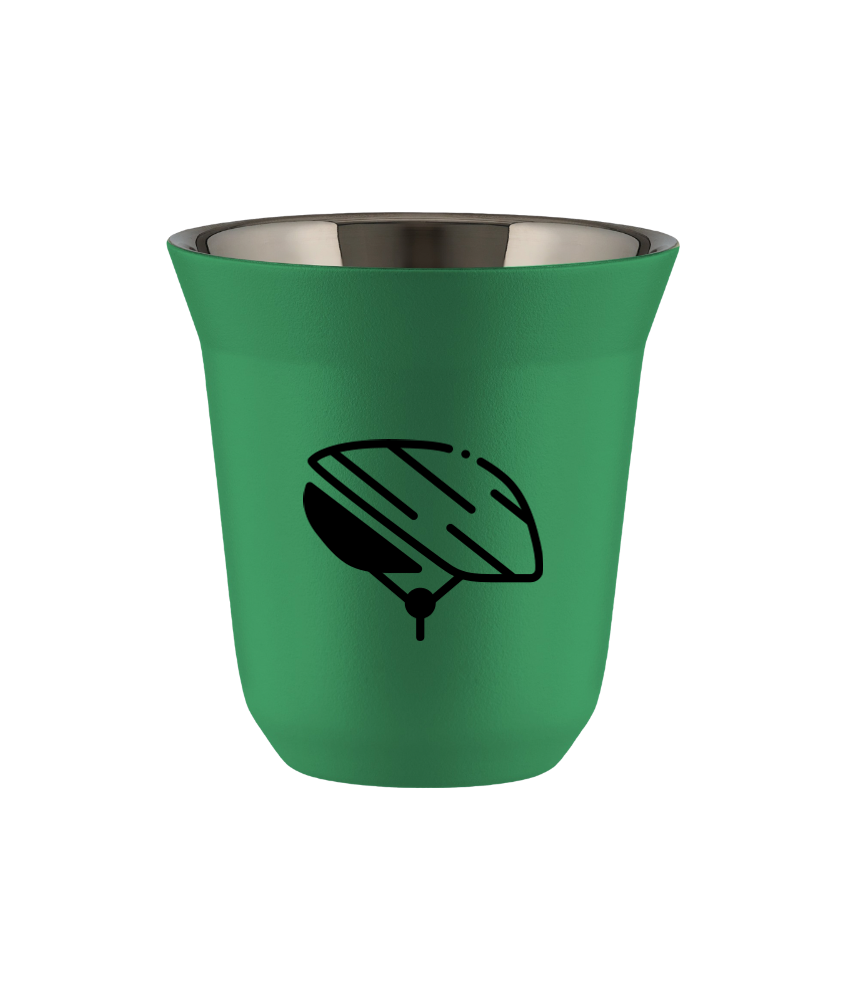 Tasse 80 ml VERT "Casque (noir)" Tasse 80 ml VERT "Casque (noir)"