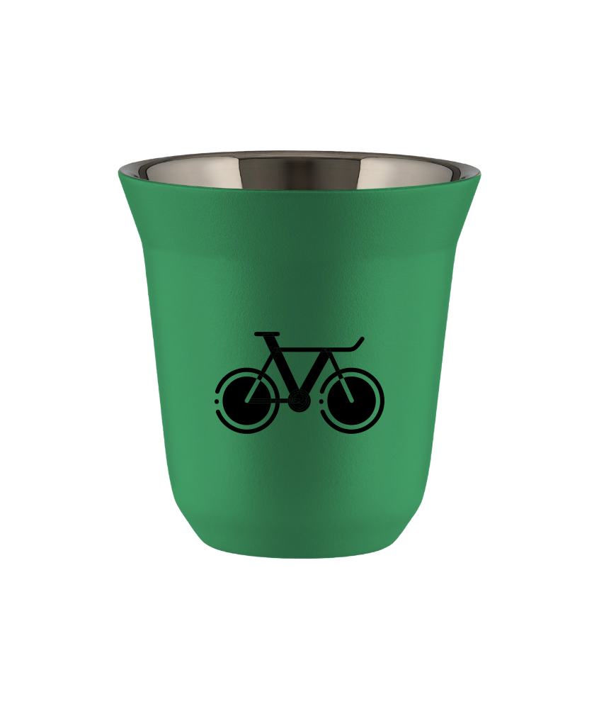 Tasse 80 ml VERT "Vélo 1 (noir)" Tasse 80 ml VERT "Vélo 1 (noir)"