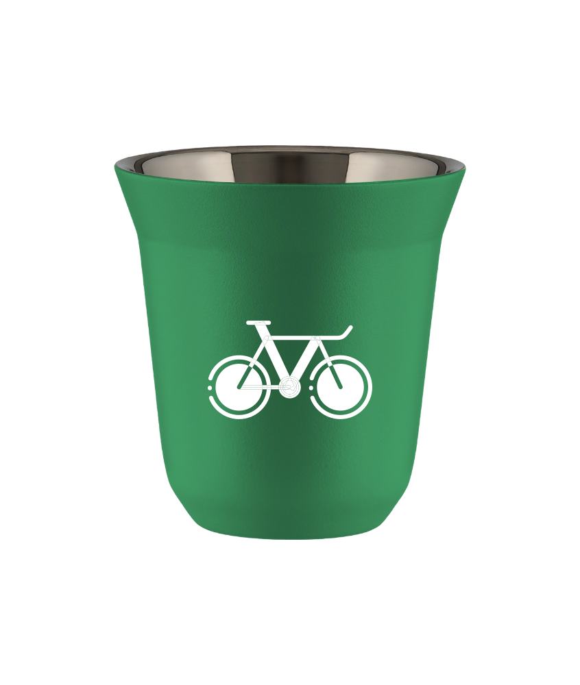 Tasse 80 ml VERT "Vélo 1 (blanc)" Tasse 80 ml VERT "Vélo 1 (blanc)"