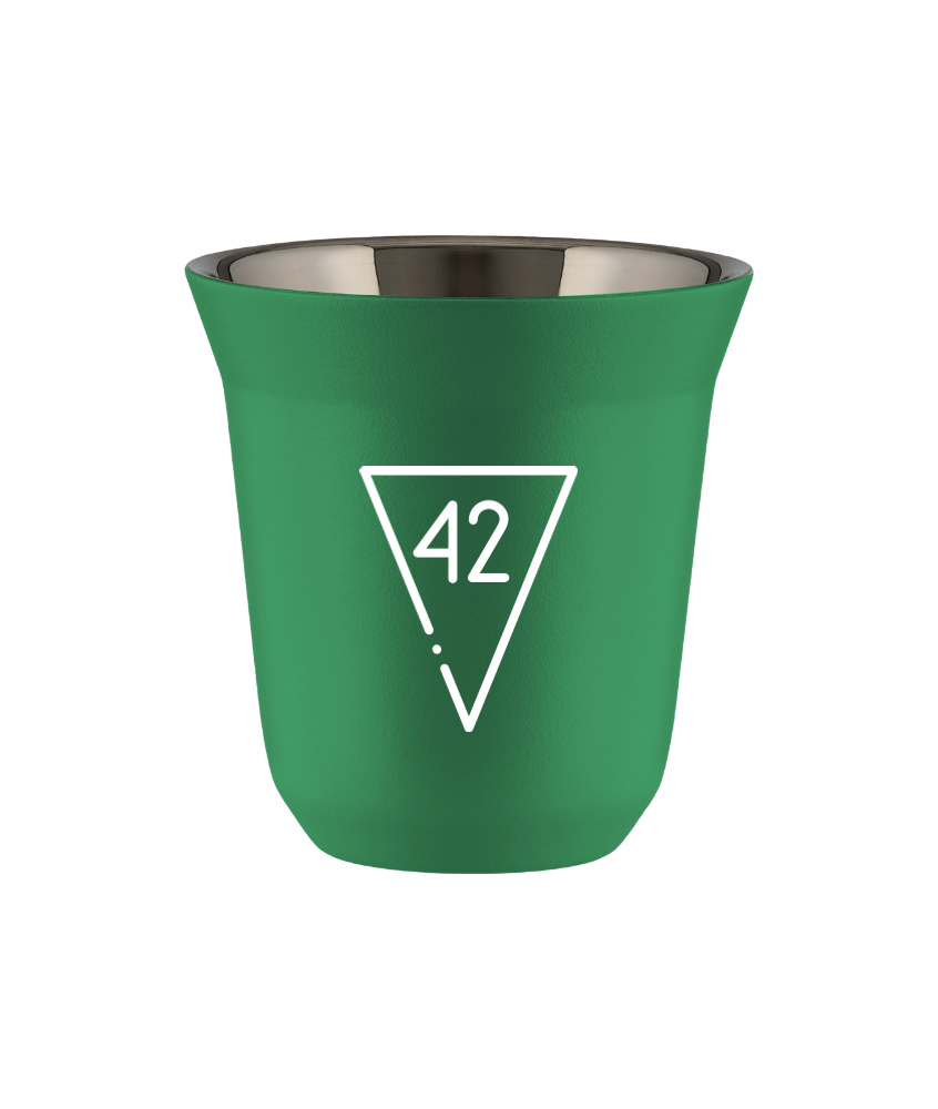 Tasse 80 ml VERT "42 (blanc)"