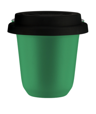 Tasse 150 ml VERT, avec couvercle noir