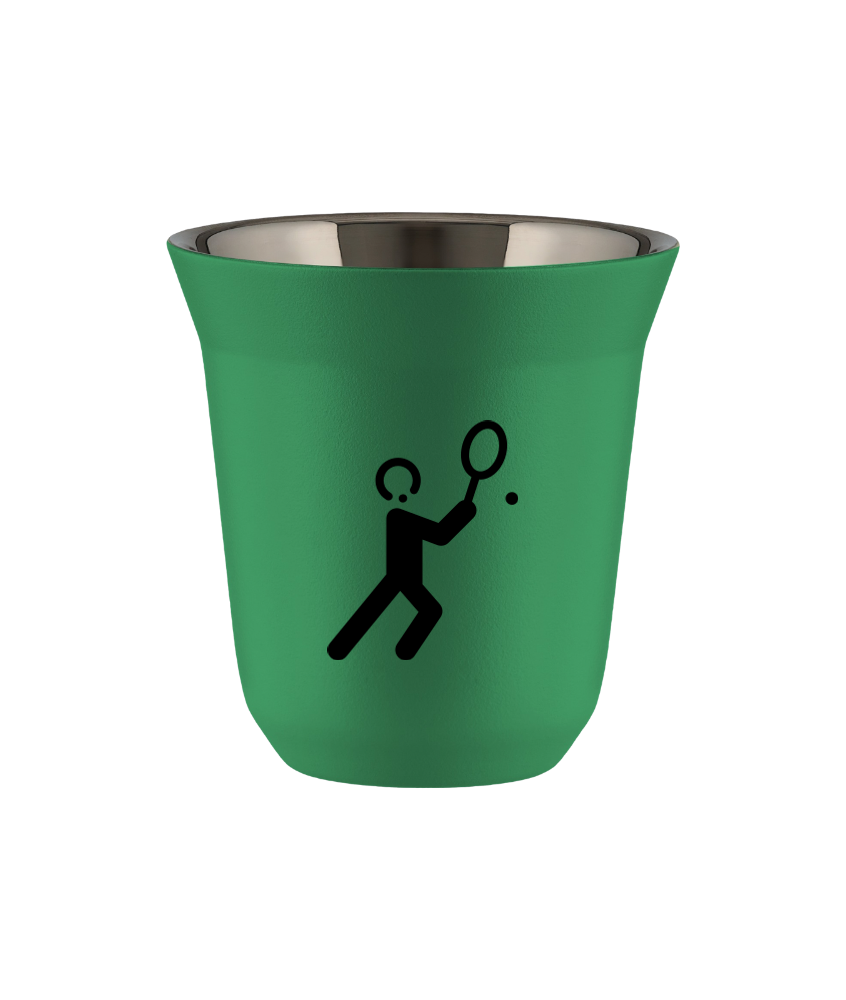 Tasse 150 ml VERT "Tennis 1 (noir)" Tasse 150 ml VERT "Tennis 1 (noir)"