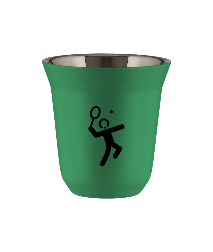 Tasse 150 ml VERT "Tennis 2 (noir)" Tasse 150 ml VERT "Tennis 2 (noir)"