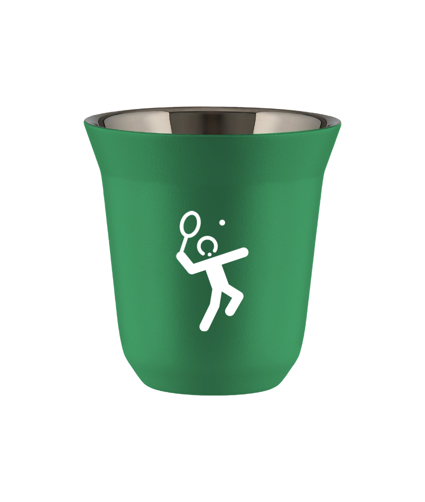 Tasse 150 ml VERT "Tennis 2 (blanc)" Tasse 150 ml VERT "Tennis 2 (blanc)"