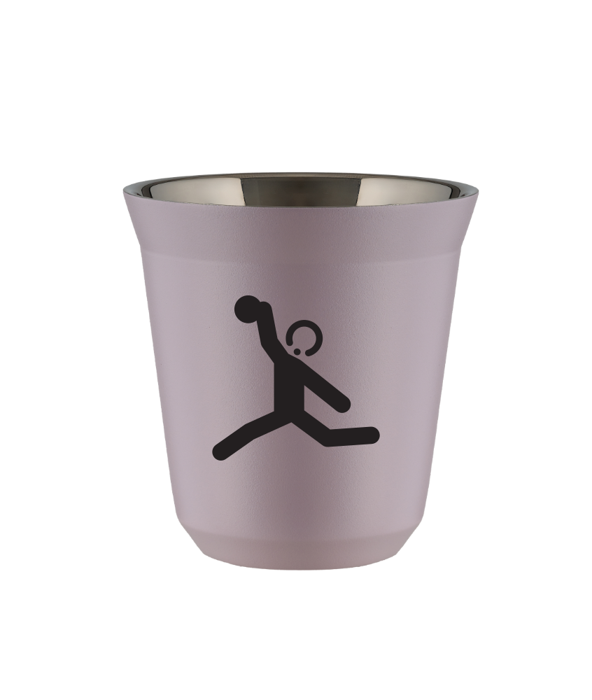 Tasse 150 ml LAVANDE "Lancer du disque (noir)"