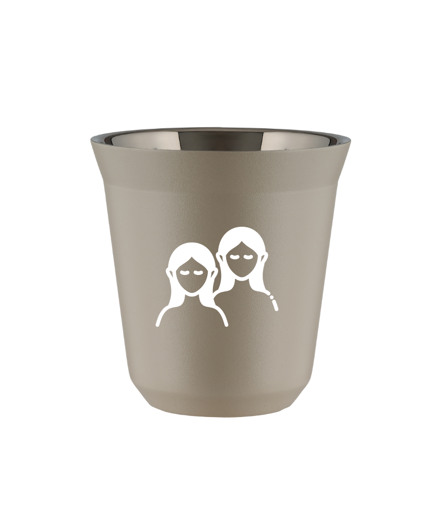 Tasse 150 ml BEIGE "Gémeaux (blanc)" Tasse 150 ml BEIGE "Gémeaux (blanc)"