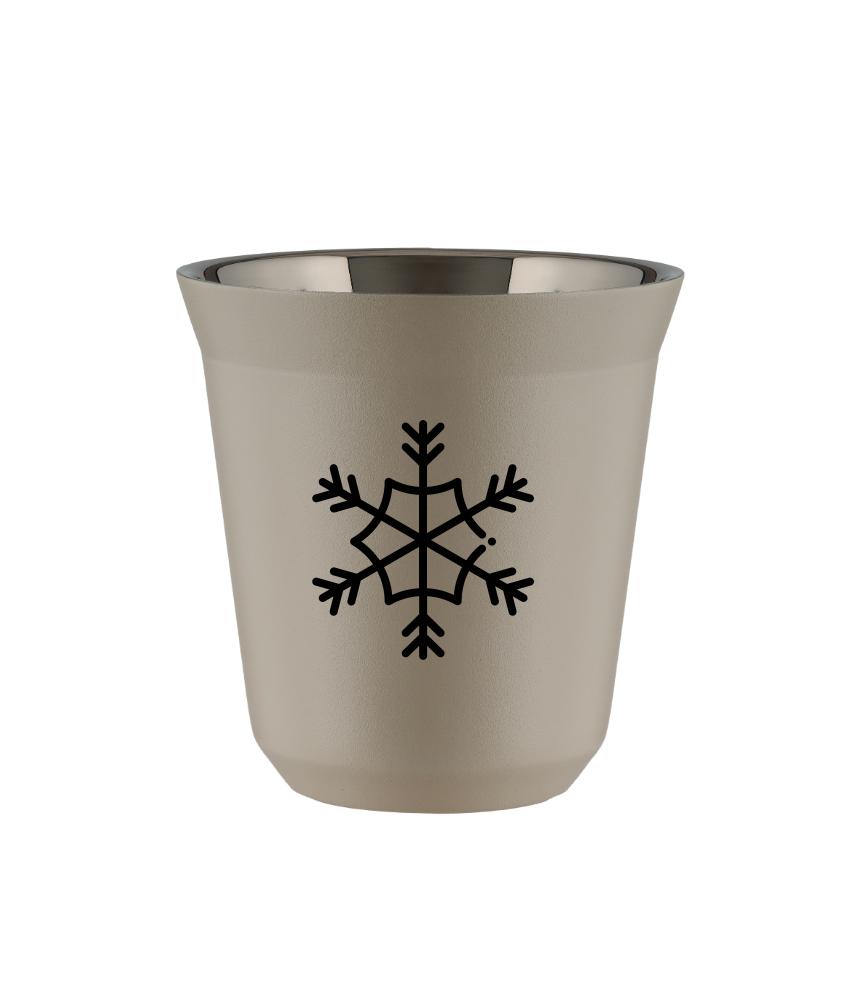 Tasse 150 ml BEIGE "Flocon de neige (noir)" Tasse 150 ml BEIGE "Flocon de neige (noir)"