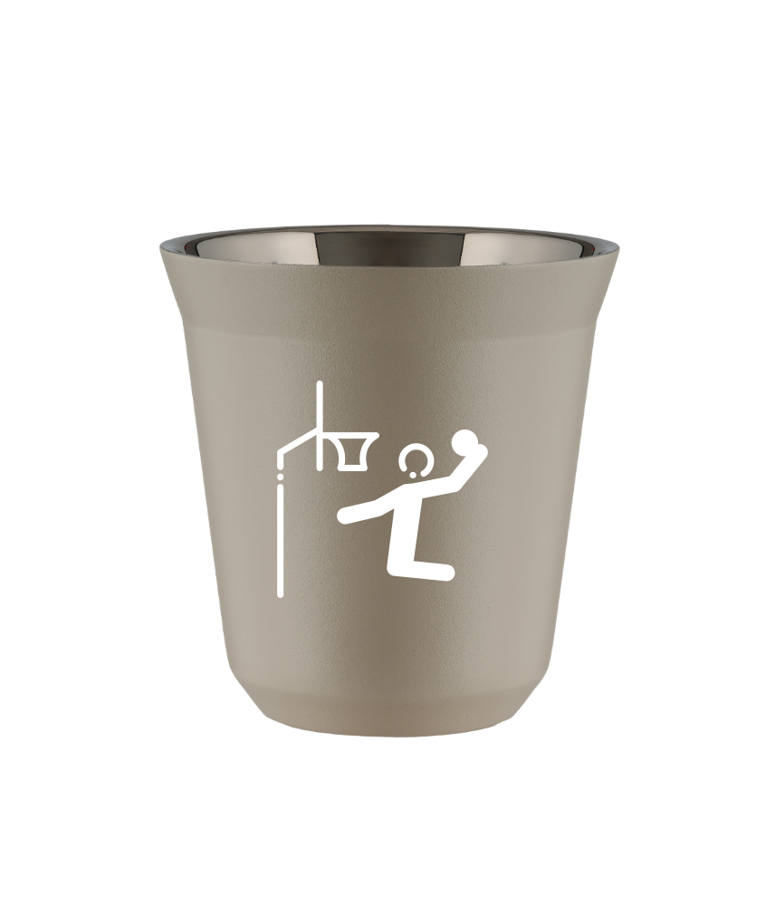 Tasse 150 ml BEIGE "Basket-ball (blanc)" Tasse 150 ml BEIGE "Basket-ball (blanc)"