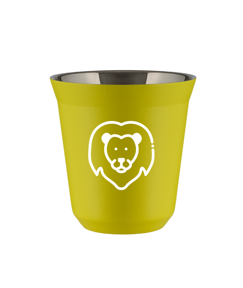 Tasse 150 ml JAUNE "Lion (blanc)" Tasse 150 ml JAUNE "Lion (blanc)"