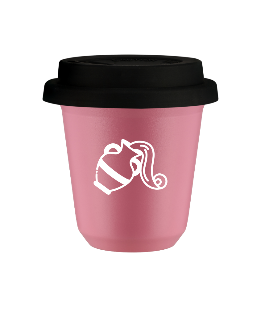 Tasse 150 ml ROSE "Verseau (blanc)", avec couvercle noir Tasse 150 ml ROSE "Verseau (blanc)", avec couvercle noir