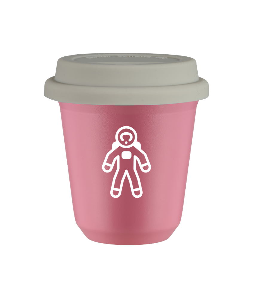 Tasse 150 ml ROSE "Astronaute (blanc)", avec couvercle blanc Tasse 150 ml ROSE "Astronaute (blanc)", avec couvercle blanc