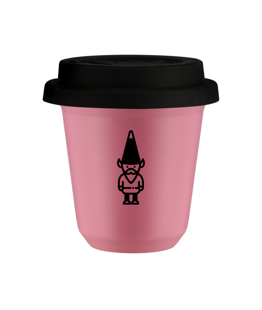 Tasse 150 ml ROSE "Nain 1", avec couvercle noir Tasse 150 ml ROSE "Nain 1", avec couvercle noir