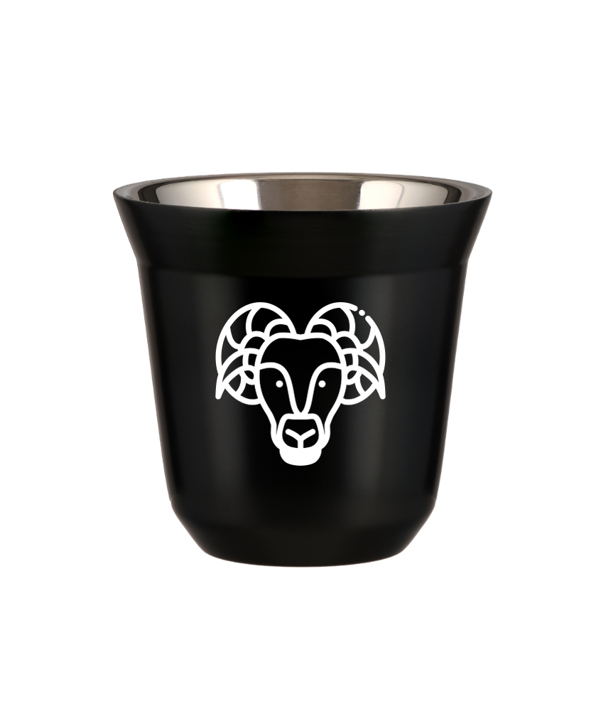 Tasse 240 ml NOIR "Bélier (blanc)"