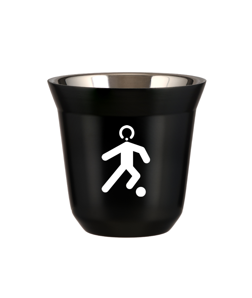 Tasse 240 ml NOIR "Football (blanc)" Tasse 240 ml NOIR "Football (blanc)"