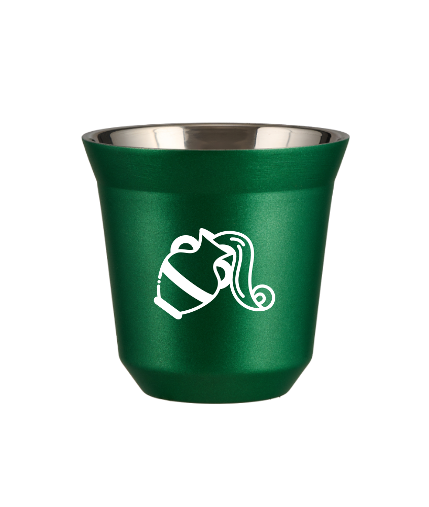 Tasse 240 ml VERT MÉTALLIQUE "Verseau (blanc)" Tasse 240 ml VERT MÉTALLIQUE "Verseau (blanc)"